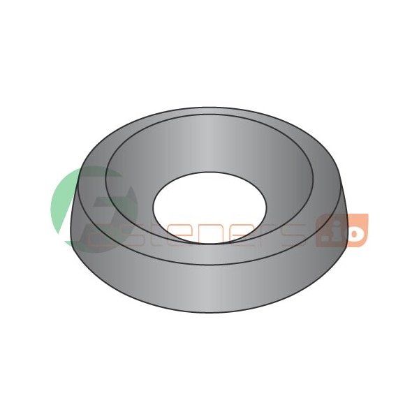 Newport Fasteners Countersunk Washer, Fits Bolt Size 1/4" , Steel Black Zinc Finish, 2500 PK 618110 - main